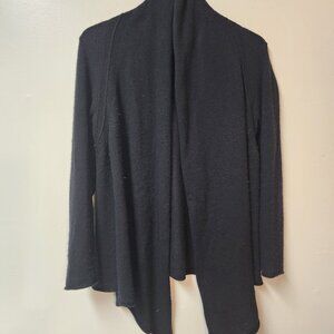 Antonio Melani open front black 100 cashmere cardigan Large RN58909